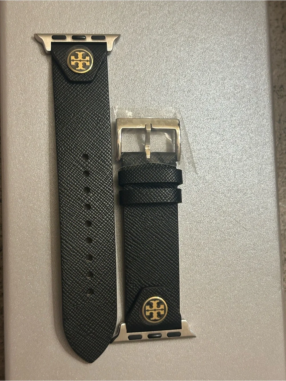 Tory Burch Black Saffiano Leather Apple Watch ⌚️ Band 38-40mm NWOT